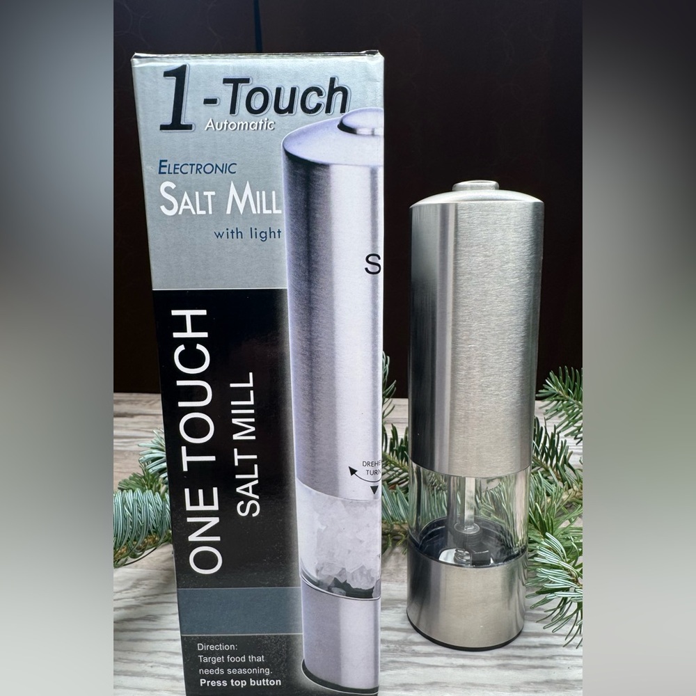Stainless Steel One Touch Salt Mill